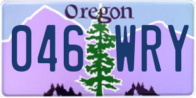 OR license plate 046WRY