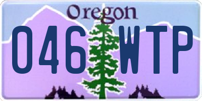 OR license plate 046WTP