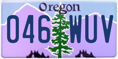 OR license plate 046WUV