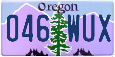 OR license plate 046WUX