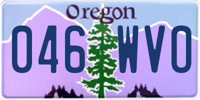 OR license plate 046WVO