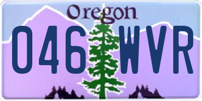 OR license plate 046WVR