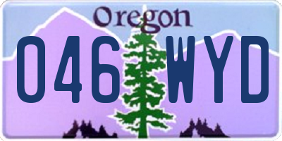 OR license plate 046WYD