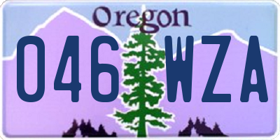 OR license plate 046WZA