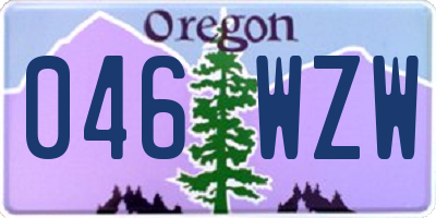OR license plate 046WZW