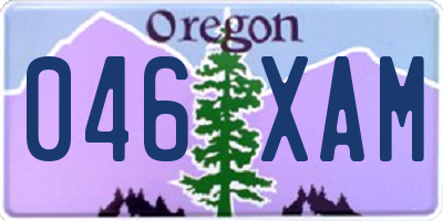 OR license plate 046XAM