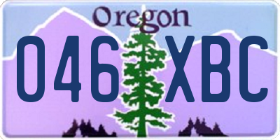 OR license plate 046XBC