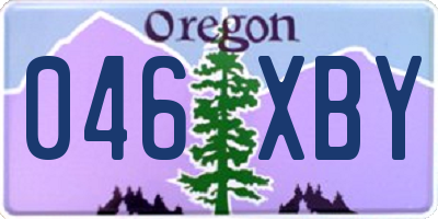 OR license plate 046XBY