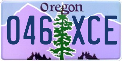 OR license plate 046XCE