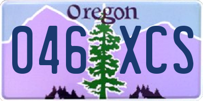 OR license plate 046XCS