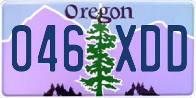 OR license plate 046XDD