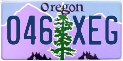 OR license plate 046XEG