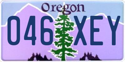 OR license plate 046XEY