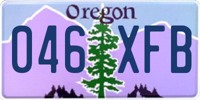 OR license plate 046XFB