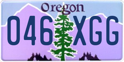 OR license plate 046XGG