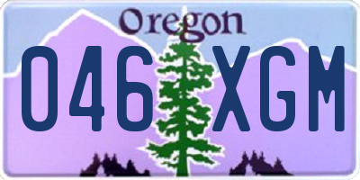 OR license plate 046XGM