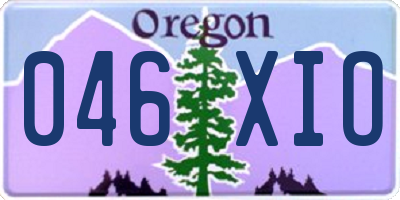 OR license plate 046XIO
