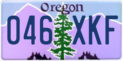 OR license plate 046XKF
