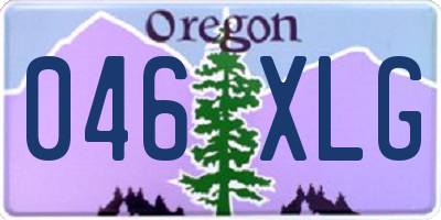 OR license plate 046XLG