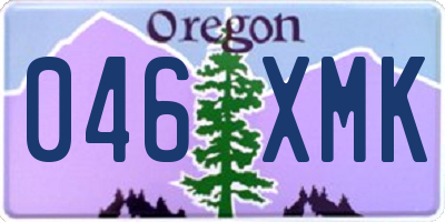 OR license plate 046XMK