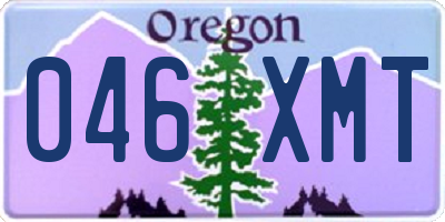 OR license plate 046XMT