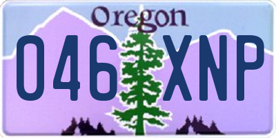OR license plate 046XNP