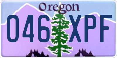 OR license plate 046XPF
