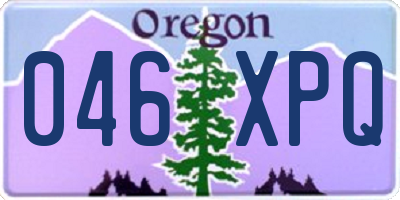 OR license plate 046XPQ