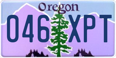 OR license plate 046XPT