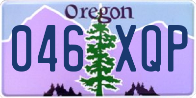 OR license plate 046XQP