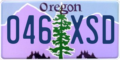 OR license plate 046XSD