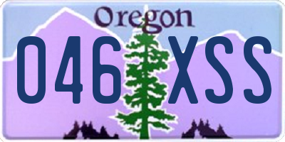 OR license plate 046XSS