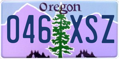 OR license plate 046XSZ