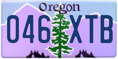 OR license plate 046XTB