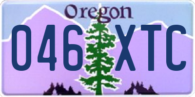 OR license plate 046XTC