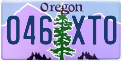 OR license plate 046XTO