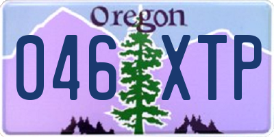 OR license plate 046XTP