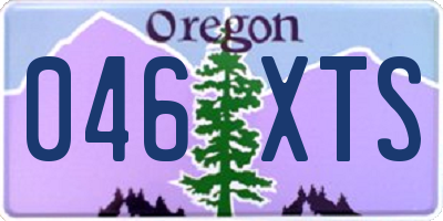 OR license plate 046XTS
