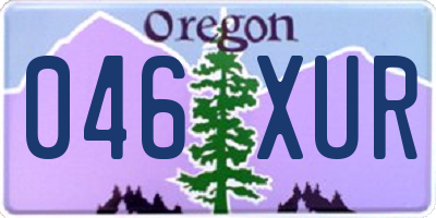 OR license plate 046XUR