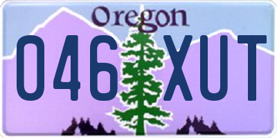 OR license plate 046XUT