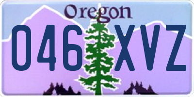 OR license plate 046XVZ