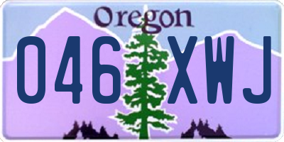 OR license plate 046XWJ