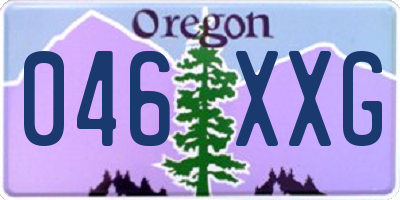 OR license plate 046XXG