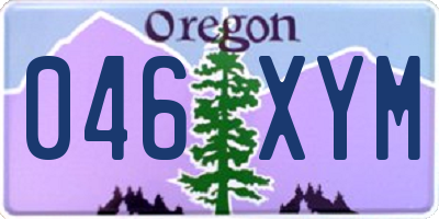 OR license plate 046XYM