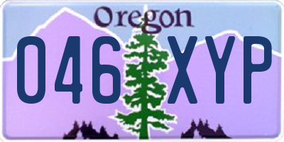 OR license plate 046XYP