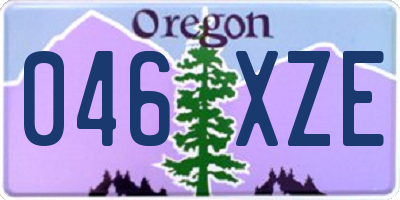 OR license plate 046XZE