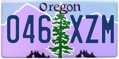OR license plate 046XZM
