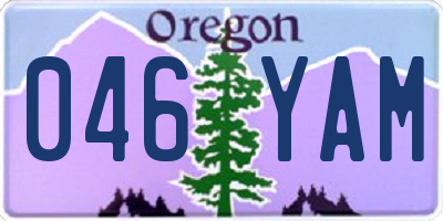 OR license plate 046YAM