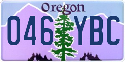 OR license plate 046YBC