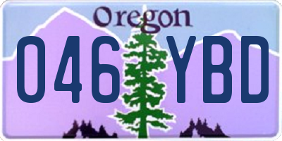 OR license plate 046YBD